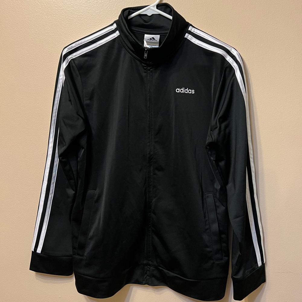 Adidas Black Warm-up Jacket, Girl’s Size Large 14/16